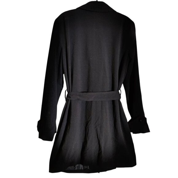 Versailles Trench Coat, Size 12, Black - Picture 2 of 2